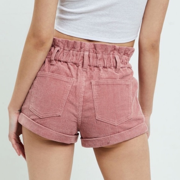 PACSUN Blush Corduroy Paperbag Mom Shorts High Waist Size XS - Picture 5 of 11
